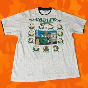 Vintage 1990 Philadelphia Eagles Legends Ringer Tee Size XL